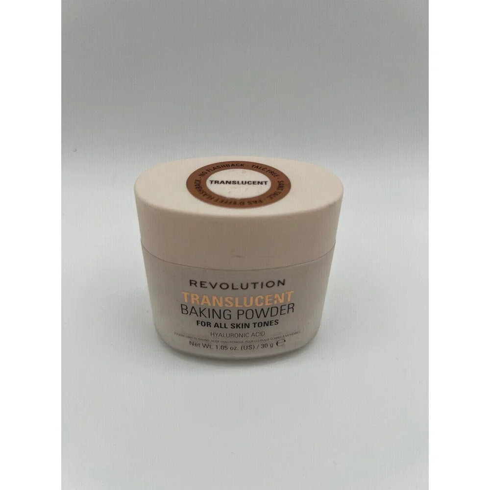 Revolution Translucent Baking Powder Hyaluronic Acid Talc Free 1.05oz 30g New